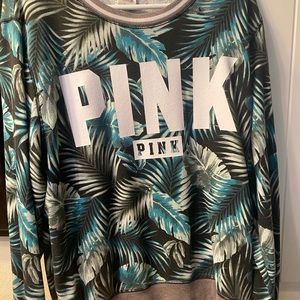 Victoria secret pink palm crew sweatshirt